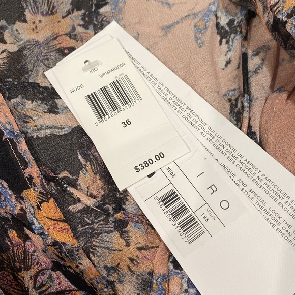 NWT IRO paradon floral blouse from France Size 36 Small - Picture 3 of 6